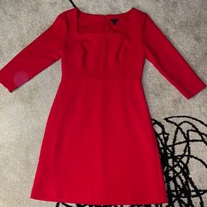 Ann Taylor red dress back zip size 2 back zip
